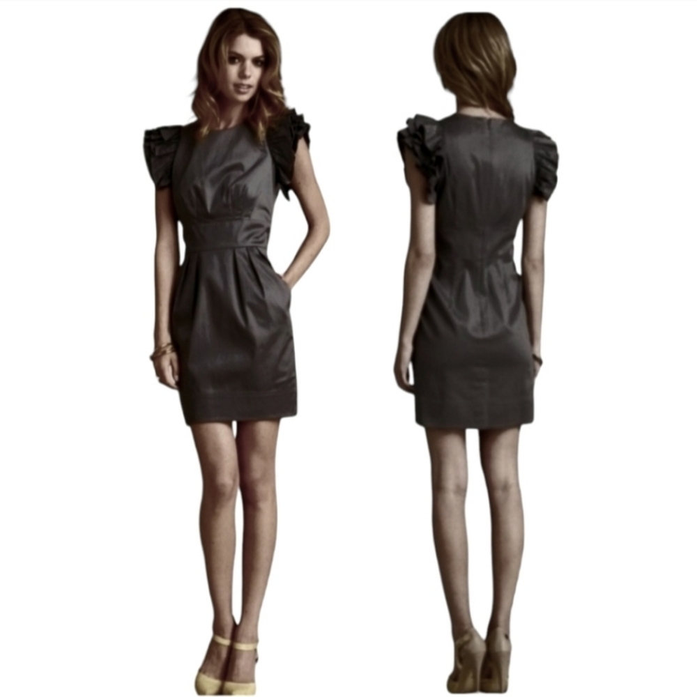 Jessica Simpson Ruffle Sleeve Sheath Dress Sz 8